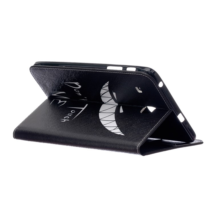 For Samsung Galaxy Tab E 8.0 T375 T377 Patterned Leather Wallet Tablet Case - Do Not Touch Me-3