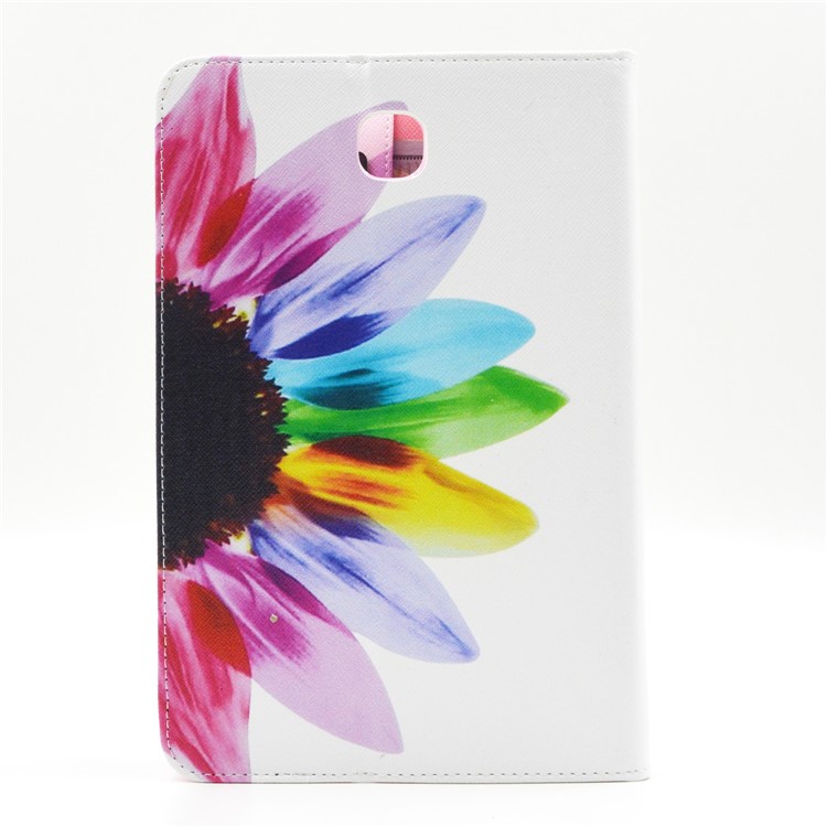 Pattern Printing Leather Wallet Case With Stand for Samsung Galaxy Tab A 8.0 SM-T350 - Colorful Petals-2