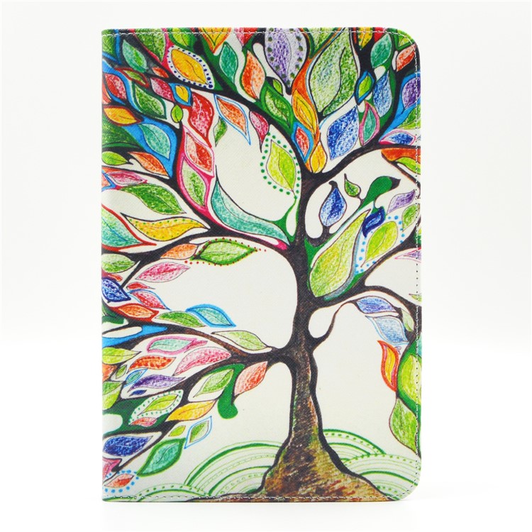 

Pattern Printing Leather Wallet Flip Cover for Samsung Galaxy Tab A 8.0 SM-T350 - Colorized Tree