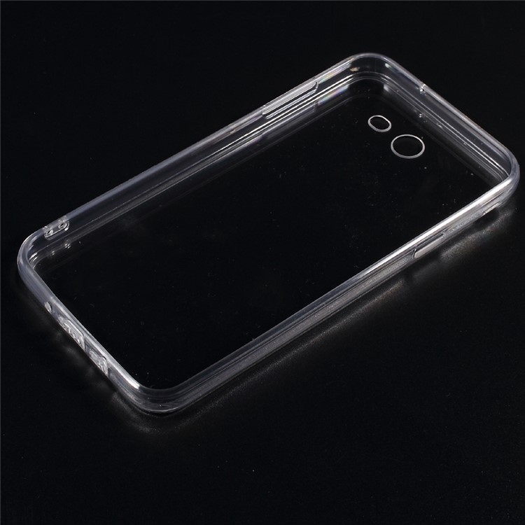 Acrylic Back Cover with Soft TPU Edge Combo Phone Casing for Samsung Galaxy J7 (2017) - Transparent-2