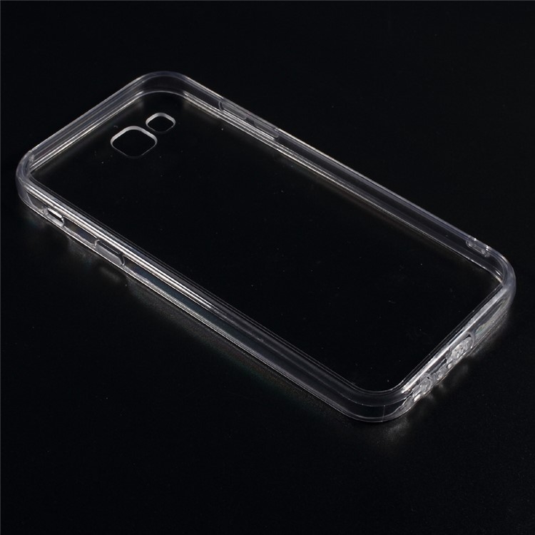 Acrylic Back Cover with Soft TPU Edge Combo Phone Casing for Samsung Galaxy A5 (2017) - Transparent-3