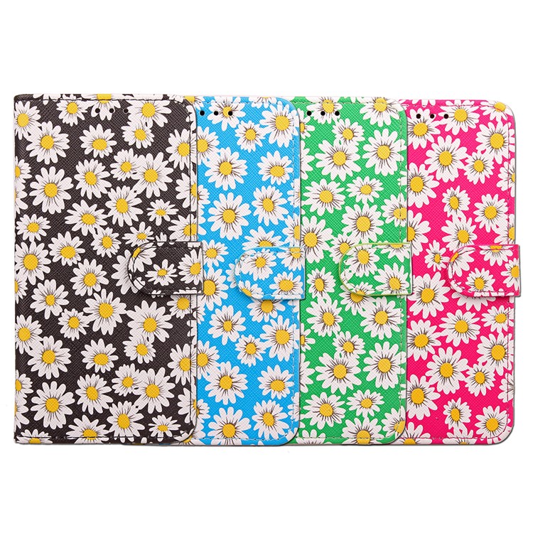 Blooming Chrysanthemum Pattern TPU+PU Leather Wallet Stand Case for Samsung Galaxy S8 Plus G955 - Brown-9