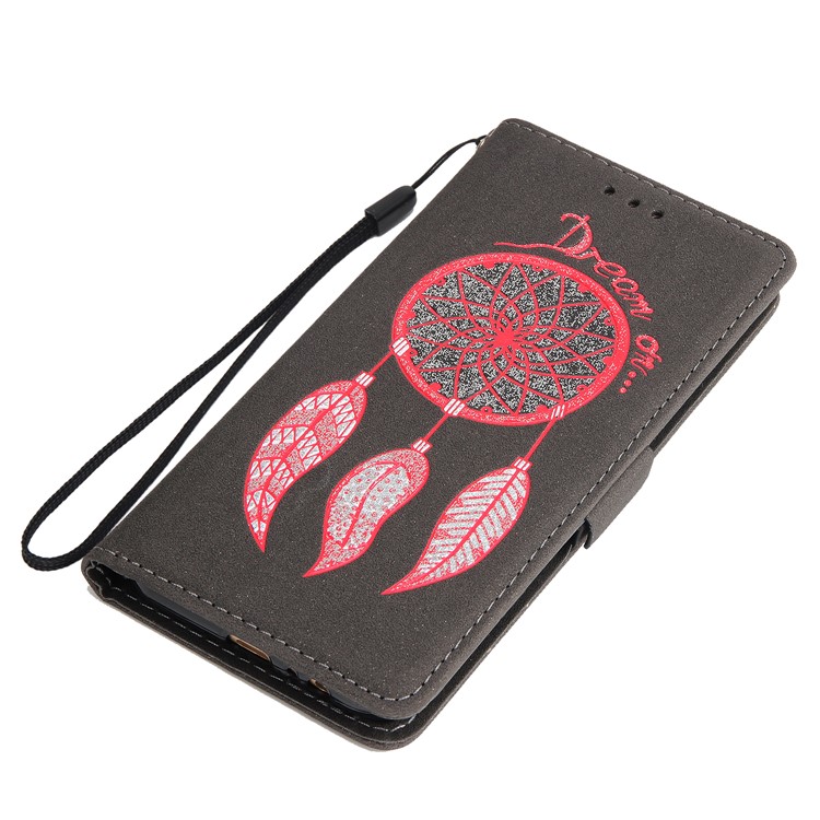 Dream Catcher Pattern Wallet Leather Phone Case for Samsung Galaxy A7 (2017) SM-A720F - Black-7