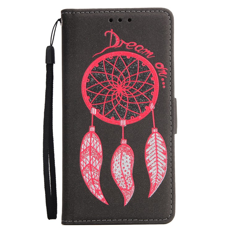 Dream Catcher Pattern Leather Wallet Stand Phone Case with Strap for Samsung Galaxy A5 (2017) A520 - Black-2
