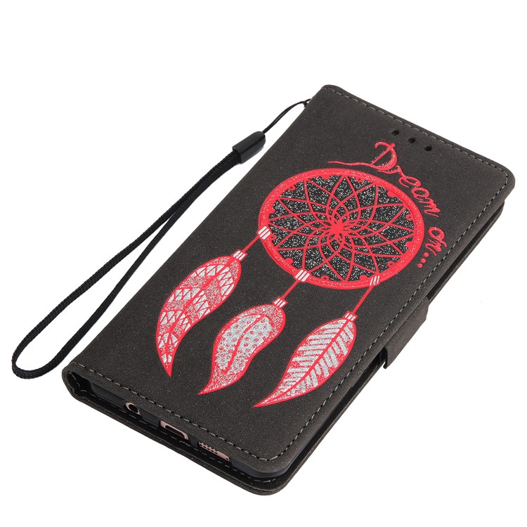 Dream Catcher Pattern Leather Wallet Stand Phone Case with Strap for Samsung Galaxy A5 (2017) A520 - Black-7