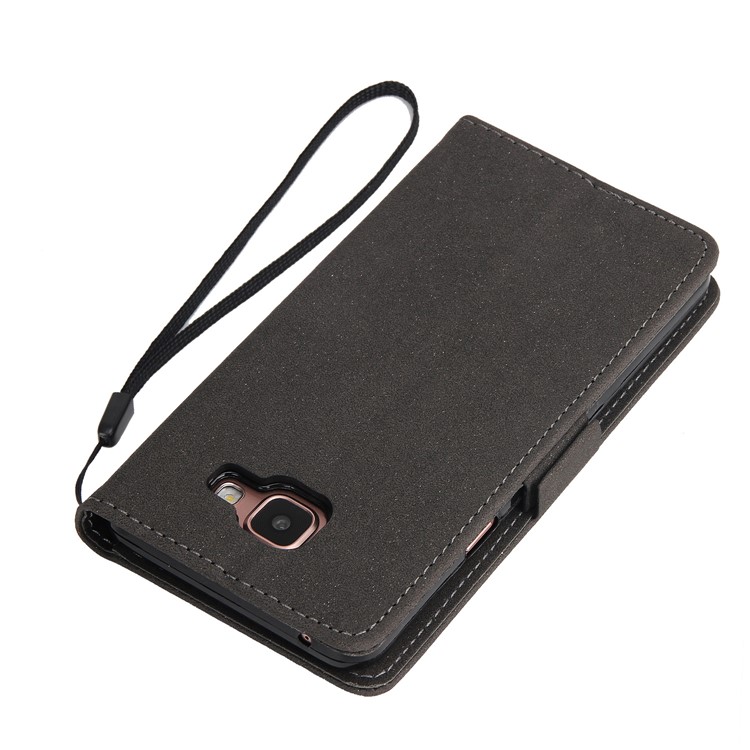 Dream Catcher Pattern Leather Wallet Stand Phone Case with Strap for Samsung Galaxy A5 (2017) A520 - Black-8