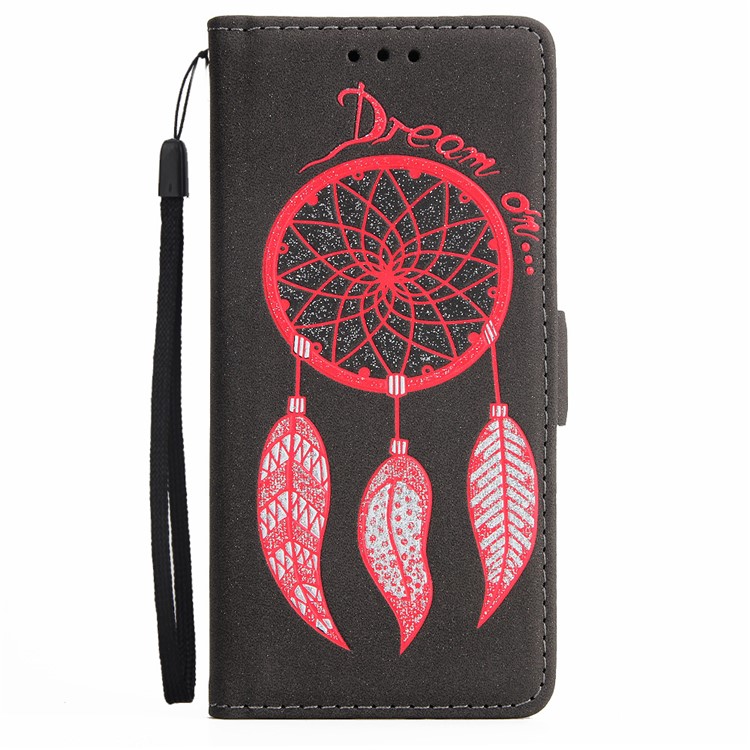 Dream Catcher Pattern Leather Wallet Stand Case with Strap for Samsung Galaxy S8 G950 - Black-2