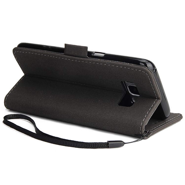 Dream Catcher Pattern Leather Wallet Stand Case with Strap for Samsung Galaxy S8 G950 - Black-6