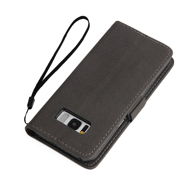 Dream Catcher Pattern Leather Wallet Stand Case with Strap for Samsung Galaxy S8 G950 - Black-8