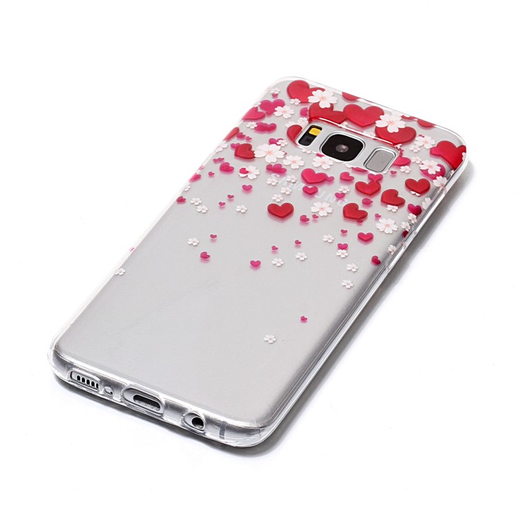 IMD Pattern TPU Phone Case for Samsung Galaxy S8 G950 - Hearts and Flowers-2