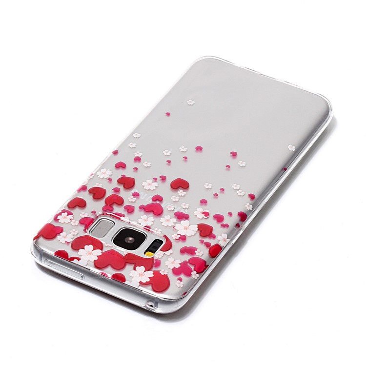IMD Pattern TPU Phone Case for Samsung Galaxy S8 G950 - Hearts and Flowers-3