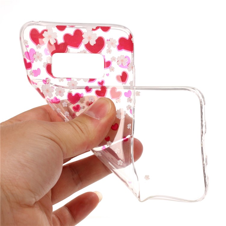 IMD Pattern TPU Phone Case for Samsung Galaxy S8 G950 - Hearts and Flowers-4
