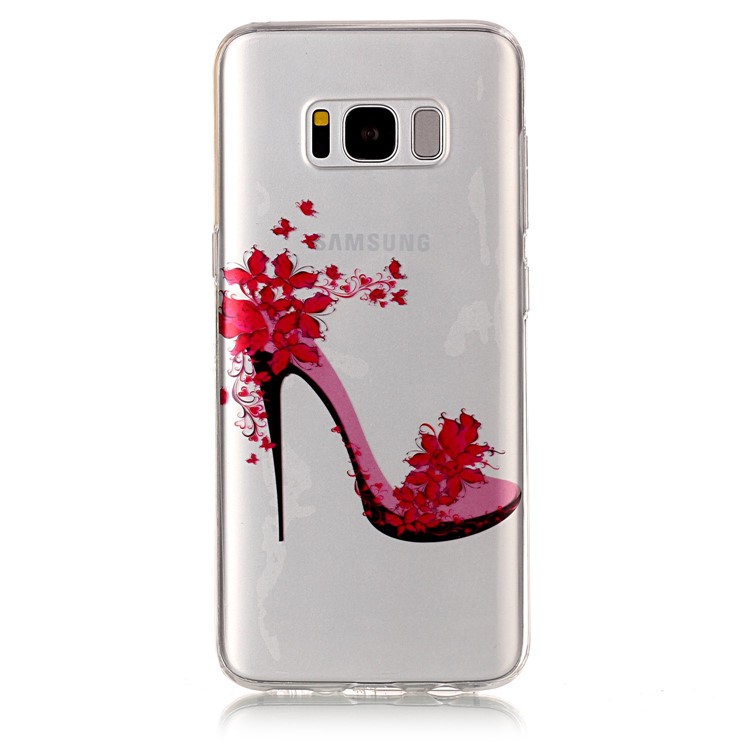 Pattern Printing IMD TPU Mobile Phone Shell for Samsung Galaxy S8 G950 - High-heeled Shoe-1