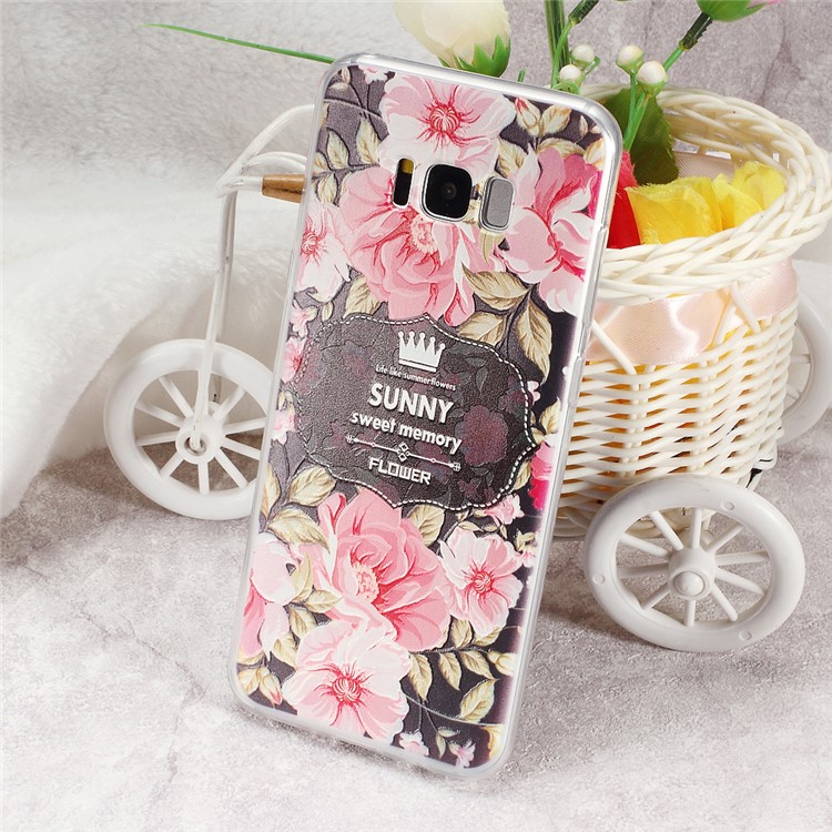 

Мягкий Тисненый Мягкий Чехол Для Кожи TPU Для Галактики Samsung S8 G950 - Красивые Цветы