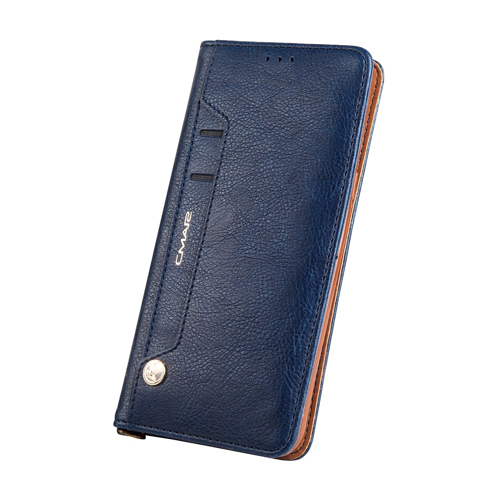 CMAI2 Stand Card Slots PU Leather Flip Cover for Samsung Galaxy S8 G950 - Dark Blue-10