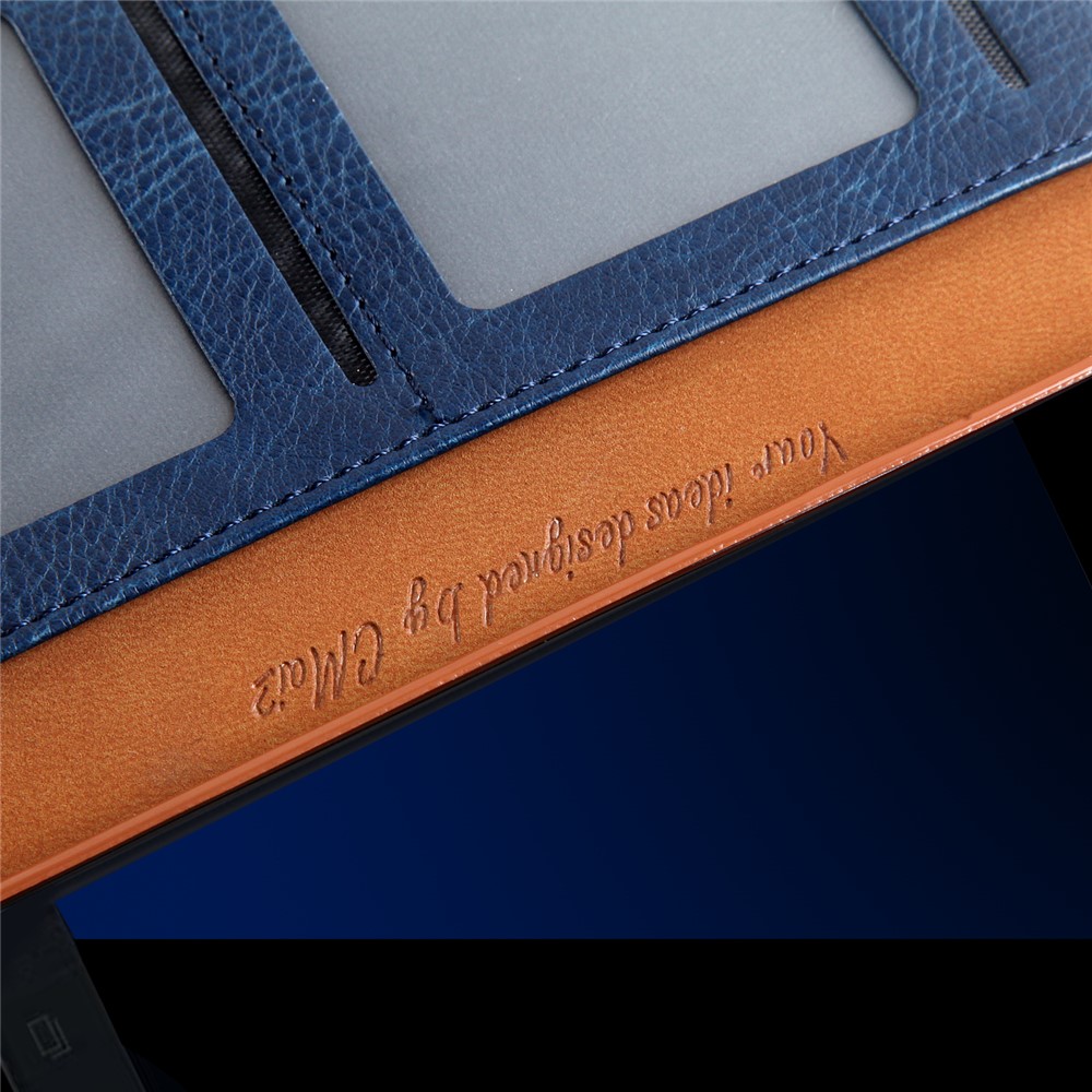CMAI2 Stand Card Slots PU Leather Flip Cover for Samsung Galaxy S8 G950 - Dark Blue-17