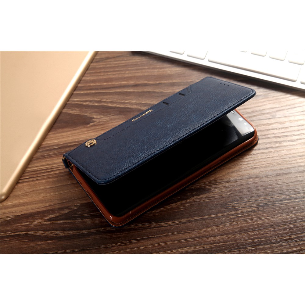 CMAI2 Stand Card Slots PU Leather Flip Cover for Samsung Galaxy S8 G950 - Dark Blue-22