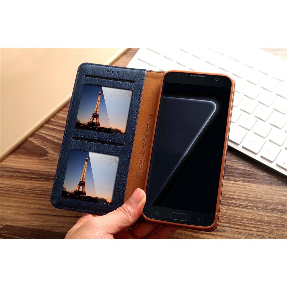 CMAI2 Stand Card Slots PU Leather Flip Cover for Samsung Galaxy S8 G950 - Dark Blue-23