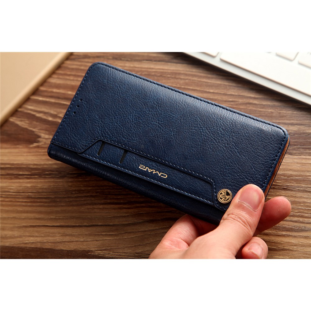 CMAI2 Stand Card Slots PU Leather Flip Cover for Samsung Galaxy S8 G950 - Dark Blue-24