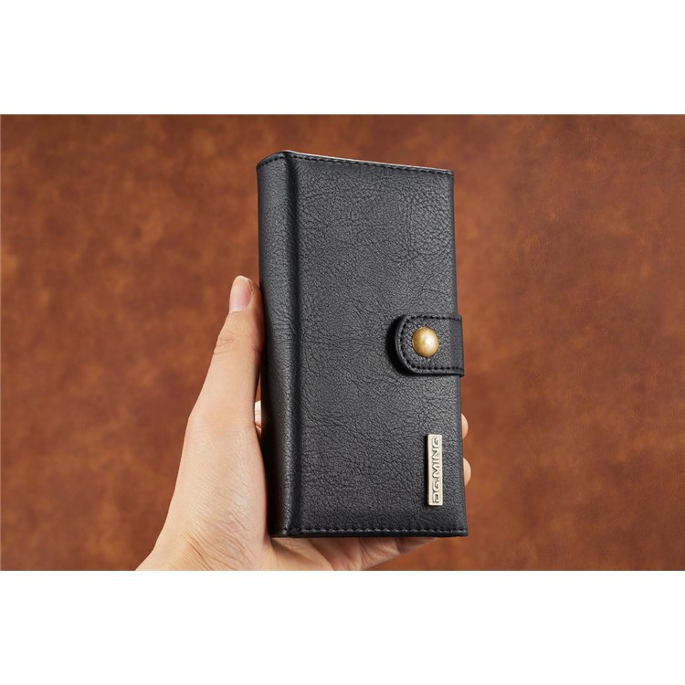 DG.MING for Samsung Galaxy S8+ G955 Split Leather Multi-slot Tri-fold Wallet + Detachable PC Case - Black-20