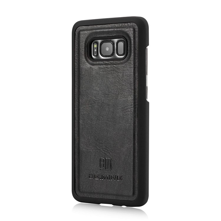 DG.MING for Samsung Galaxy S8+ G955 Split Leather Multi-slot Tri-fold Wallet + Detachable PC Case - Black-5