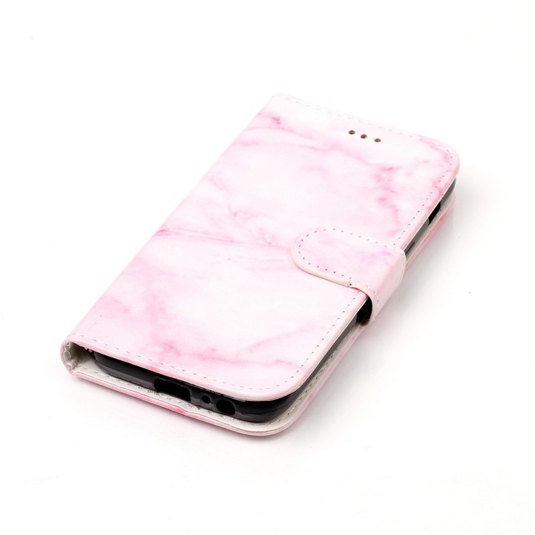 For Samsung Galaxy A5 (2017) SM-A520F Stand Leather Wallet Cover Case - Pink Marble-5