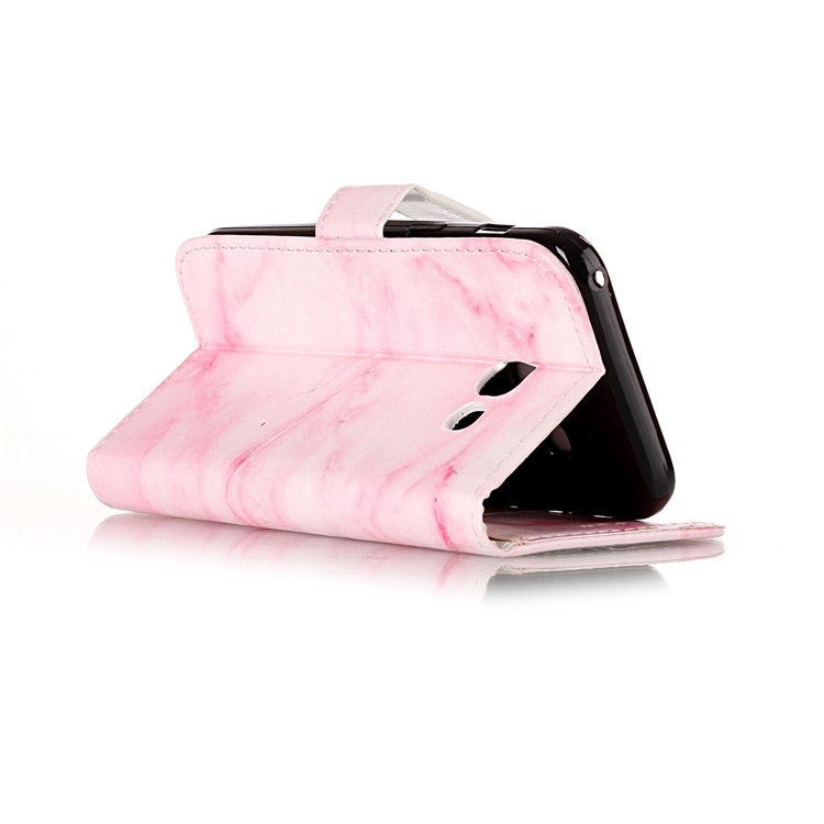 For Samsung Galaxy A5 (2017) SM-A520F Stand Leather Wallet Cover Case - Pink Marble-6