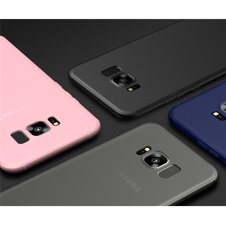 CAFELE mate contra-huella digital 0.6mm ultra--delgado caso de TPU trasero para Samsung Galaxy S8 G950 - Negro-6