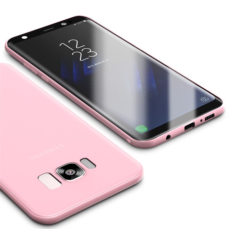 

CAFELE Для Галактики Samsung S8 G950 Матовый Анти-отпечаток 0,6 Мм Ультратонкий Мобильный Телефон TPU - Розовый
