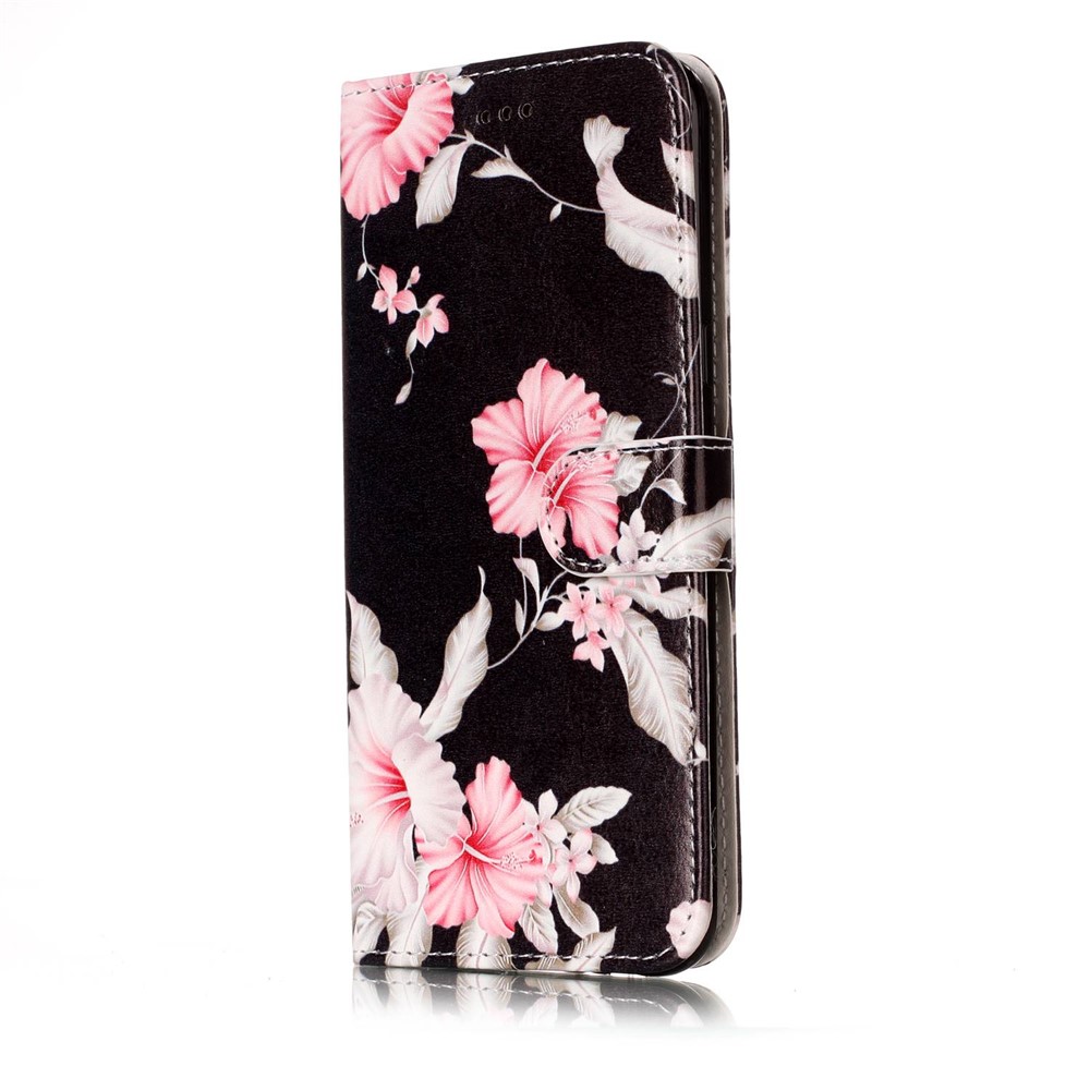 Patterned Leather Wallet Shell with Stand for Samsung Galaxy S8 G950 - Beautiful Flowers-2