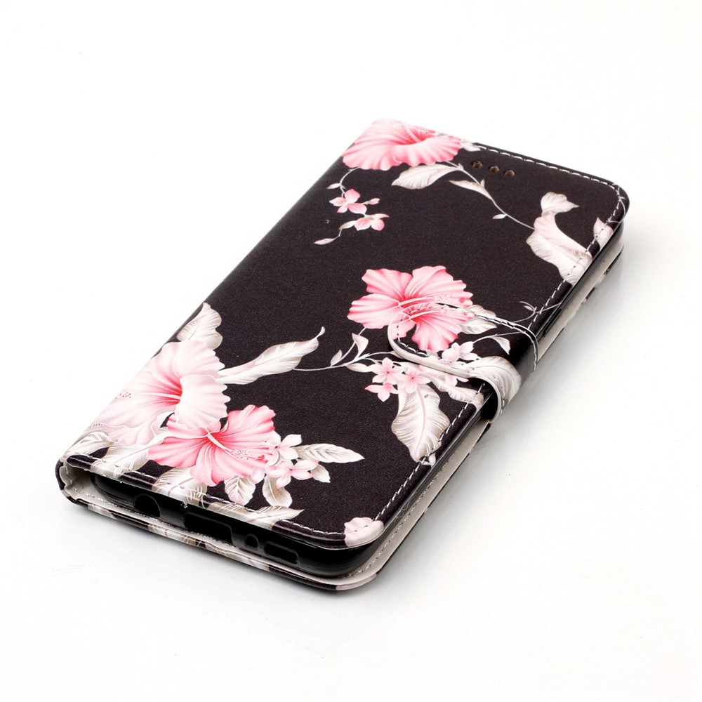 Patterned Leather Wallet Shell with Stand for Samsung Galaxy S8 G950 - Beautiful Flowers-5