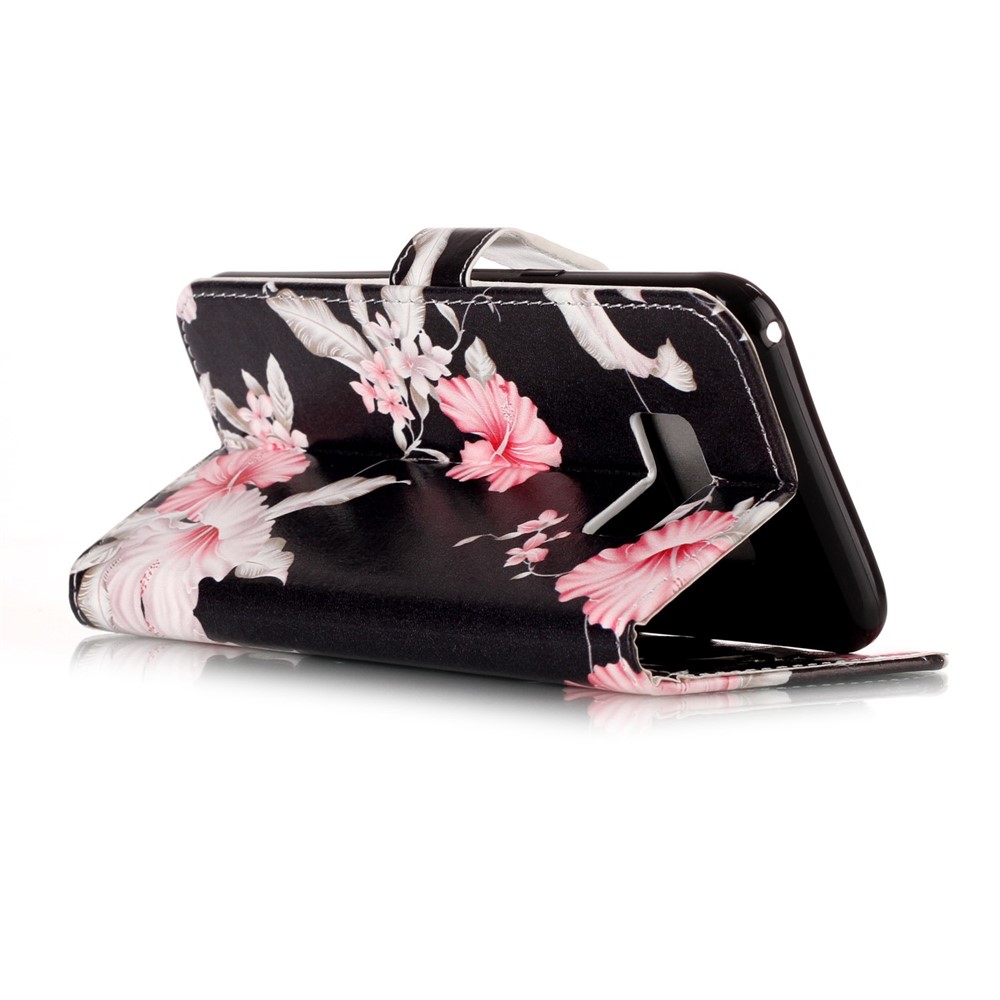 Patterned Leather Wallet Shell with Stand for Samsung Galaxy S8 G950 - Beautiful Flowers-6