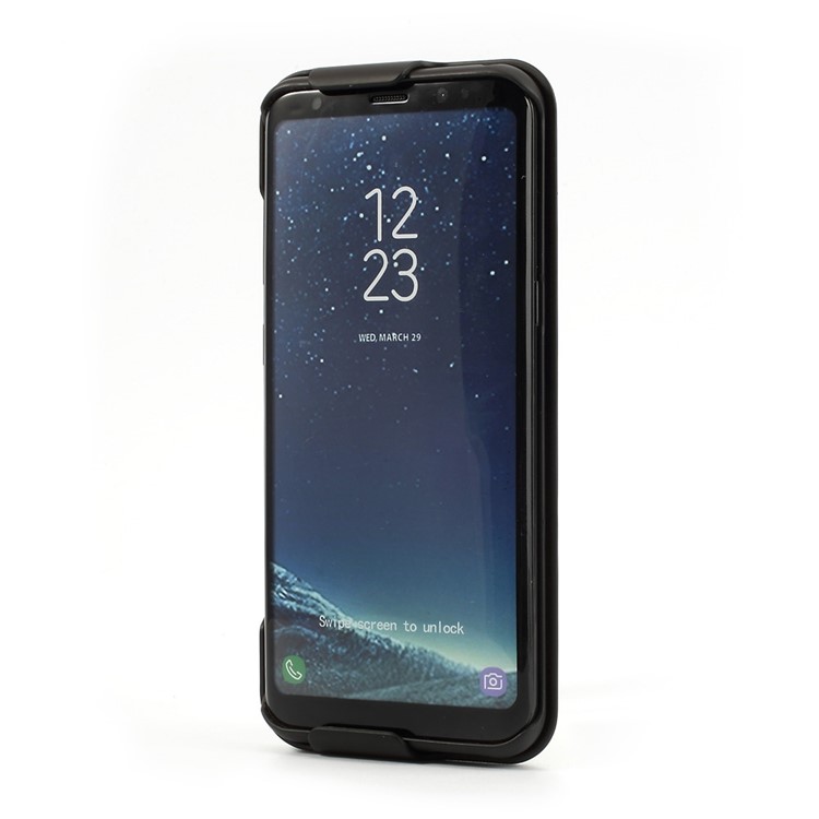 2 in 1 Rotary Clip Belt Stand Holster Slide Hard Phone Shell for Samsung Galaxy S8 Plus G955-3