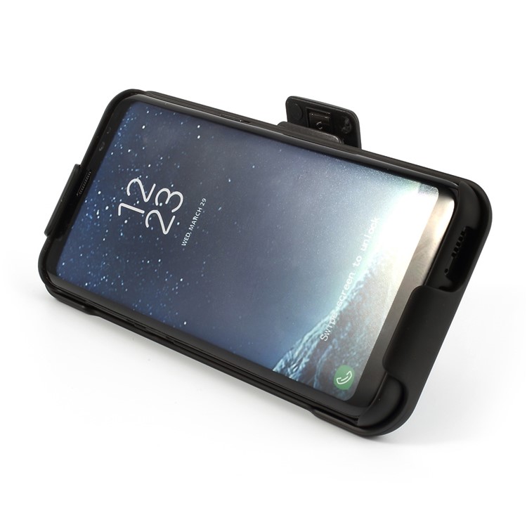 2 in 1 Rotary Clip Belt Stand Holster Slide Hard Phone Shell for Samsung Galaxy S8 Plus G955-5