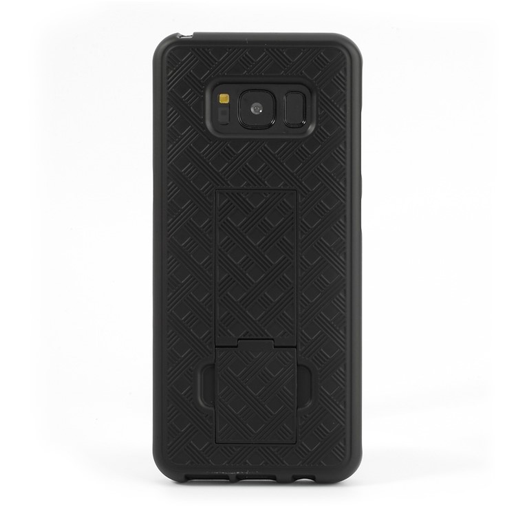 Grid Texture Rotary Belt Clip Holster Case with Kickstand for Samsung Galaxy S8 G950-7