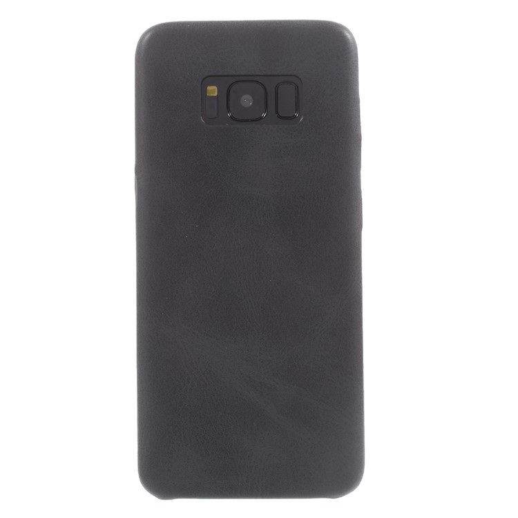 Crazy Horse Skin PU Leather Coated PC Phone Cover for Samsung Galaxy S8 Plus G955 - Black-2