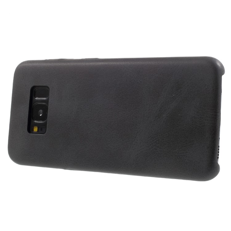 Crazy Horse Skin PU Leather Coated PC Phone Cover for Samsung Galaxy S8 Plus G955 - Black-3