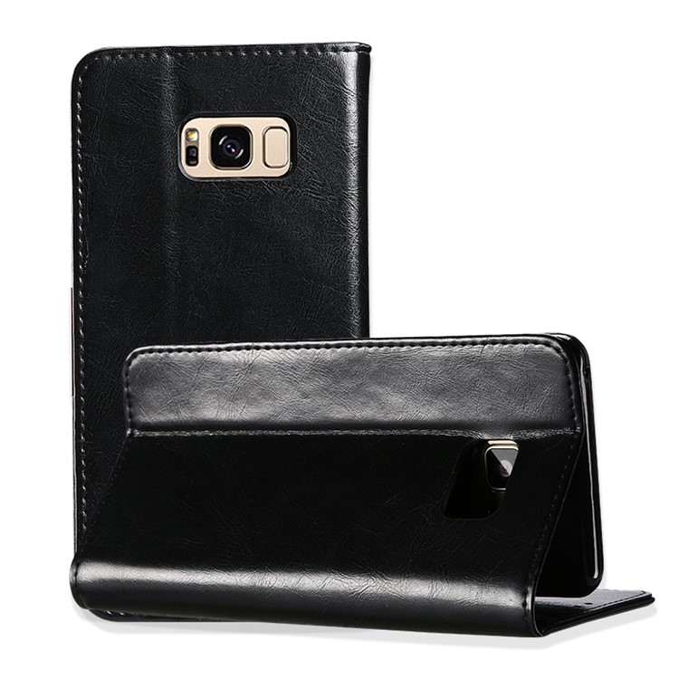 KALAIDENG Royal II Genuine Leather Wallet Case for Samsung Galaxy S8 G950 - Black-1