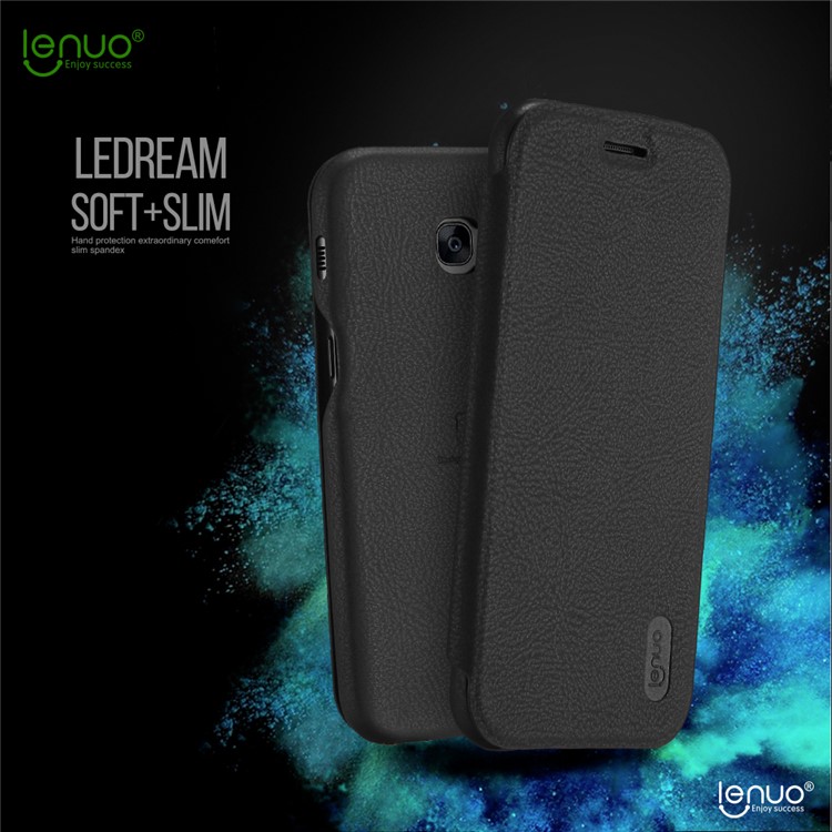 

LENUO Ledream Флип Кожаный Чехол Для Samsung Galaxy A7 (2017) SM-A720F - Черный, Galaxy A7 (2017)