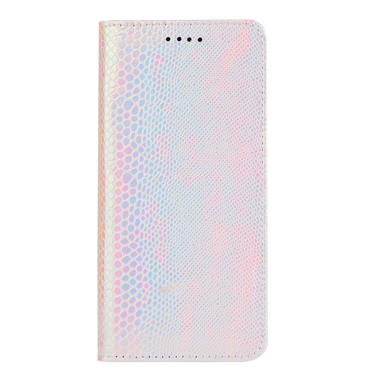 For Samsung Galaxy S8 SM-G950 Fancy Snake Texture TPU+PU Leather Wallet Case with Stand - Pink-2