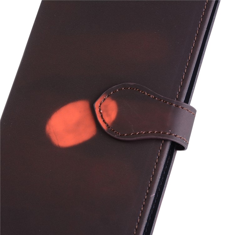 Thermal Induction Fluorescent Color Changing Wallet Leather Cover with Stand for Samsung Galaxy S8+ G955 - Black-7