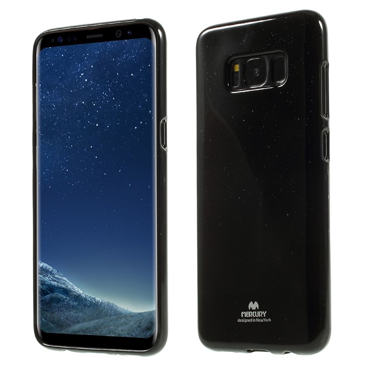 NEWSETS MERCURY Flash Powder TPU Mobile Phone Cover for Samsung Galaxy S8 G950 - Black-1