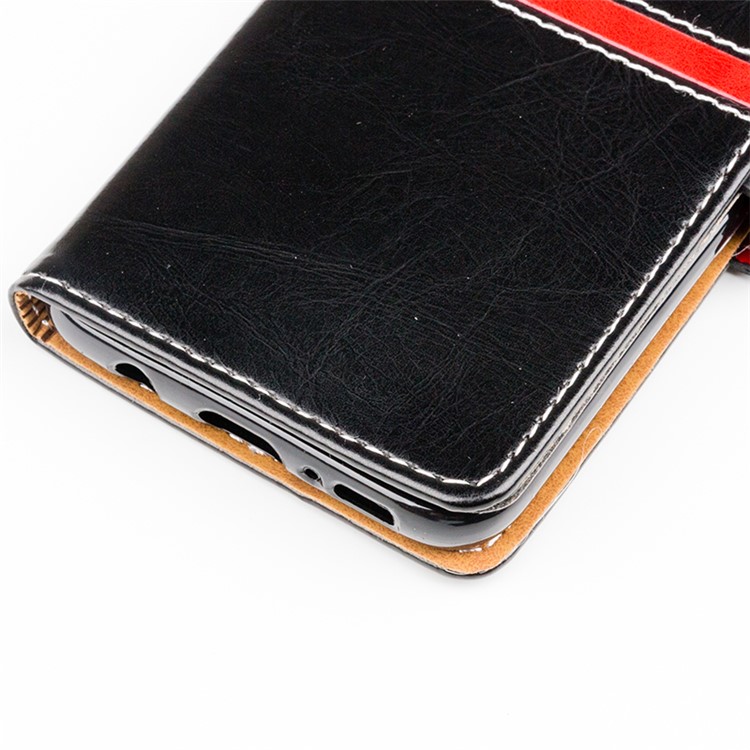 For Samsung Galaxy S8+ SM-G955 Graceful Series Foldable Leather Wallet Phone Cover - Black-5