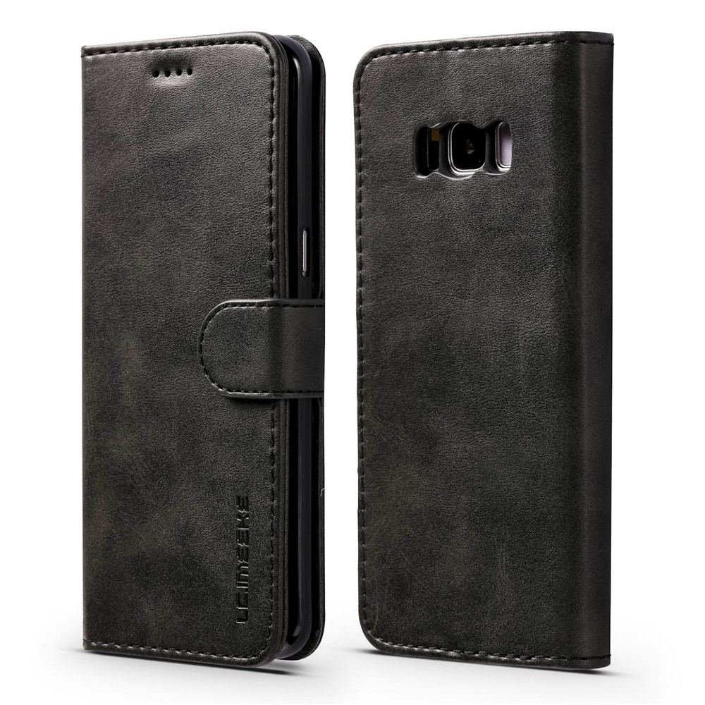 LC.IMEEKE Leather Wallet Mobile Shell for Samsung Galaxy S8 G950 - Black-1