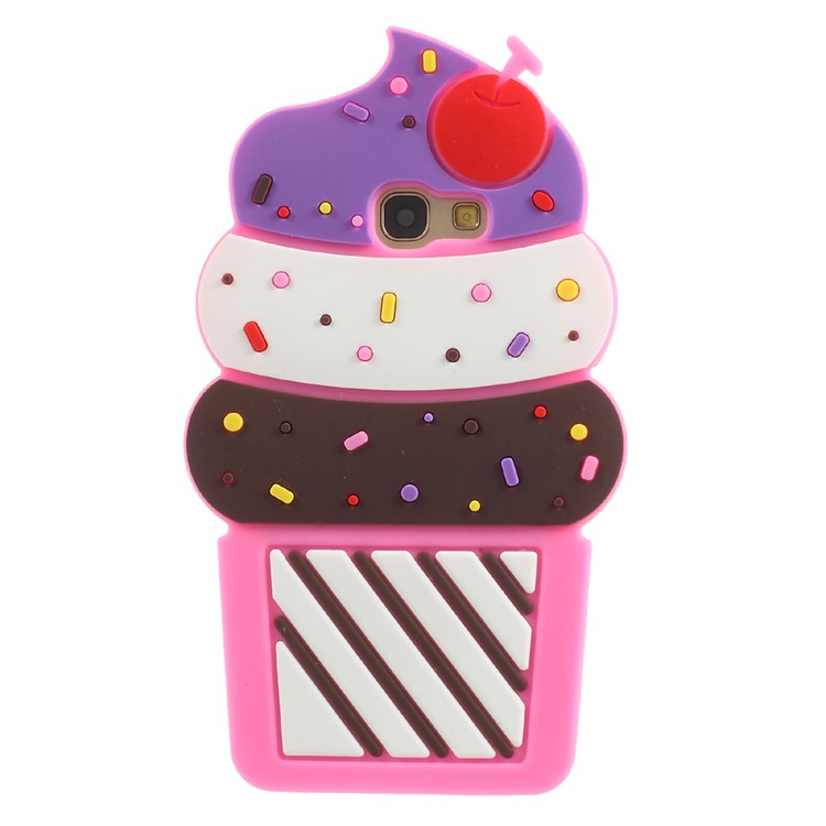 3D Cherry Ice Cream Silicone Mobile Phone casing for Samsung Galaxy A5 (2017) SM-A520F - Rose-1