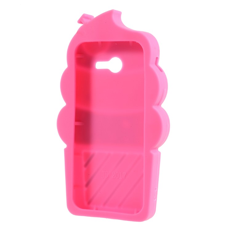 3D Cherry Ice Cream Silicone Cell Phone Cover Case for Samsung Galaxy J5 (2017) - Rose-3