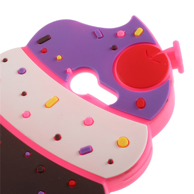3D Cherry Ice Cream Silicone Cell Phone Cover Case for Samsung Galaxy J5 (2017) - Rose-4