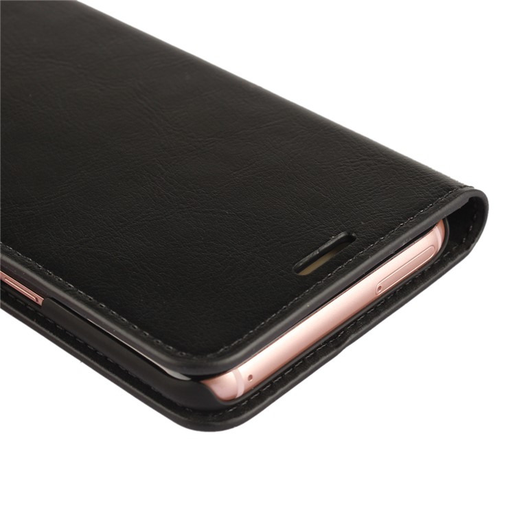 For Samsung Galaxy S8 G950 Crazy Horse Genuine Leather Wallet Case with Stand - Black-8