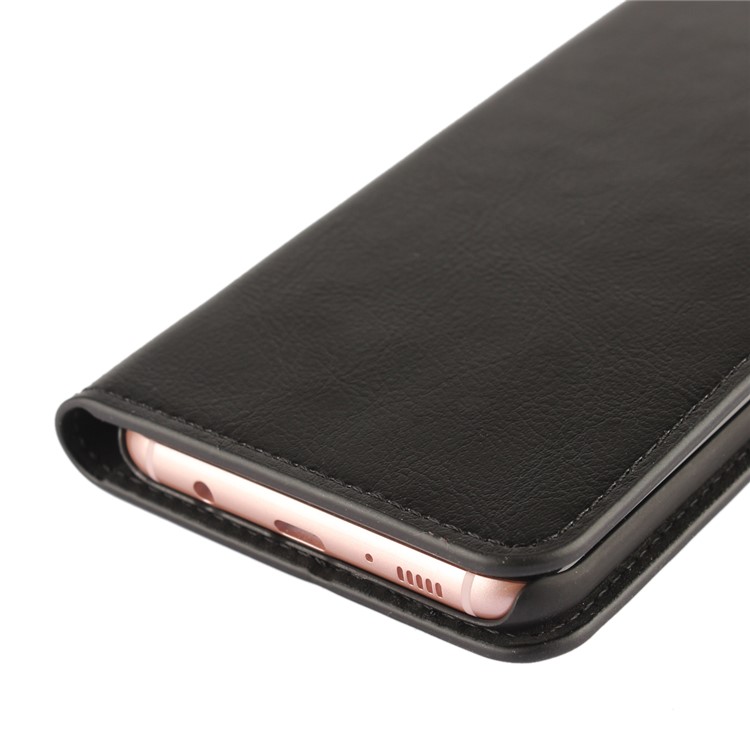 For Samsung Galaxy S8 G950 Crazy Horse Genuine Leather Wallet Case with Stand - Black-9