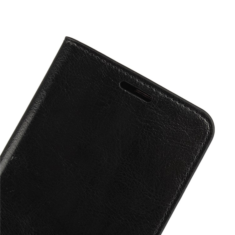 Crazy Horse Stand Wallet Genuine Leather Case for Samsung Galaxy S8 Plus G955 - Black-5